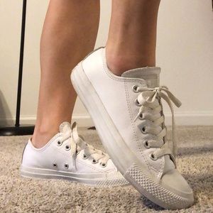 White leather Converse womens US7